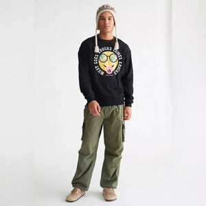 Parks Project What Goes Around Comes Around Crew Neck Sweatshirt, Black, M, NWT